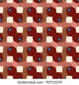 New color seamless pattern with many flower.