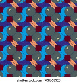 New color seamless pattern with many flower.