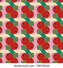 New color seamless pattern with many flower.