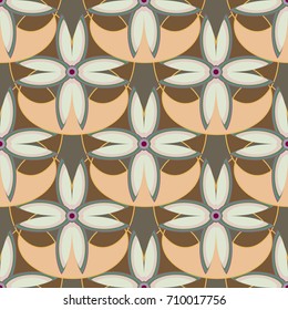 New color seamless pattern with many flower.