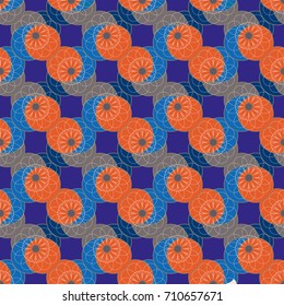 New color seamless pattern with many flower.
