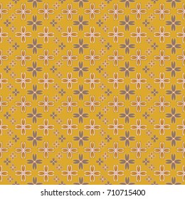 New color seamless pattern with many flower.