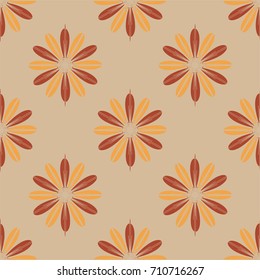 New color seamless pattern with many flower.