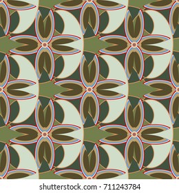 New color seamless pattern with many flower.