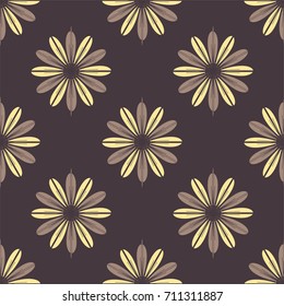 New color seamless pattern with many flower.