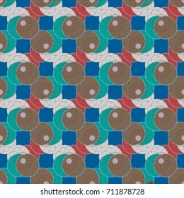 New color seamless pattern with many flower.