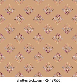 New color seamless pattern with many flower.