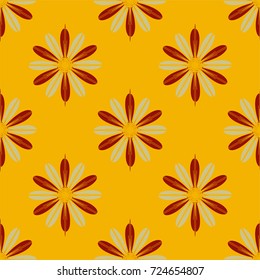 New color seamless pattern with many flower.