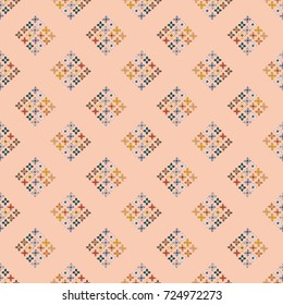 New color seamless pattern with many flower.