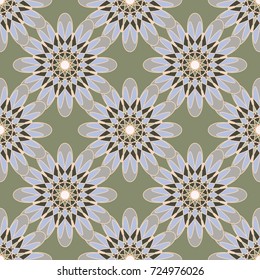 New color seamless pattern with many flower.