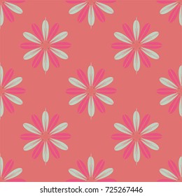 New color seamless pattern with many flower.