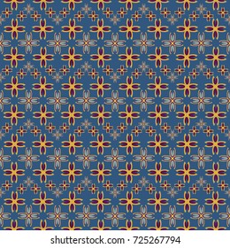 New color seamless pattern with many flower.