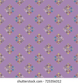 New color seamless pattern with many flower.