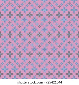 New color seamless pattern with many flower.