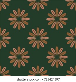 New color seamless pattern with many flowers.