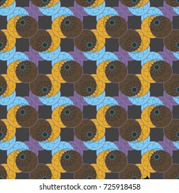 New color seamless pattern with many flower.