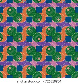 New color seamless pattern with many flower.