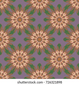 New color seamless pattern with many flower.