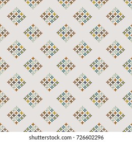 New color seamless pattern with many flower.