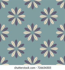 New color seamless pattern with many flower.