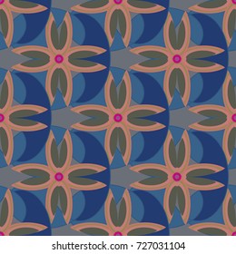 New color seamless pattern with many flower.