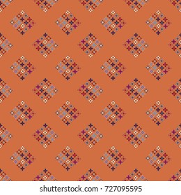 New color seamless pattern with many flower.