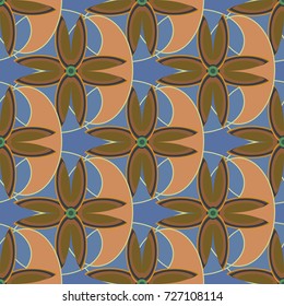 New color seamless pattern with many flower.