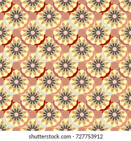 New color seamless pattern with many flower.