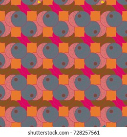New color seamless pattern with many flower.