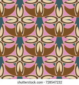 New color seamless pattern with many flower.