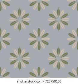 New color seamless pattern with many flower.