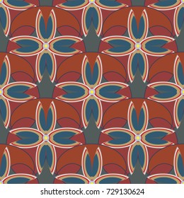 New color seamless pattern with many flower.
