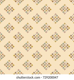 New color seamless pattern with many flower.