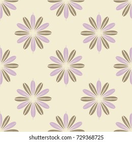 New color seamless pattern with many flower.
