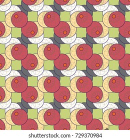 New color seamless pattern with many flower.