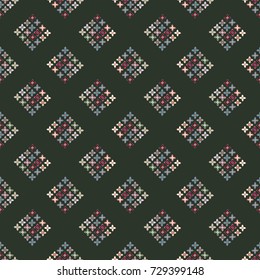 New color seamless pattern with many flower.