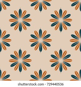 New color seamless pattern with many flower.