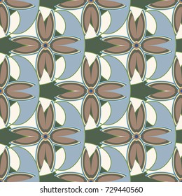New color seamless pattern with many flower.