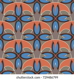 New color seamless pattern with many flower.