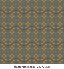 New color seamless pattern with many flower.
