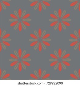 New color seamless pattern with many flower.