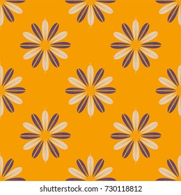 New color seamless pattern with many flower.