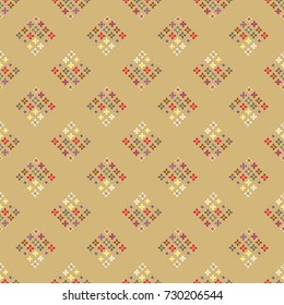 New color seamless pattern with many flower.