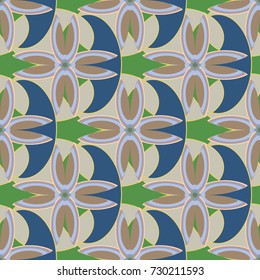 New color seamless pattern with many flower.