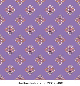 New color seamless pattern with many flower.