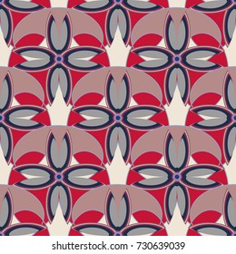 New color seamless pattern with many flower.