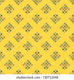 New color seamless pattern with many flower.