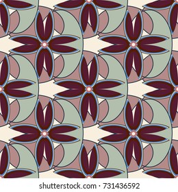 New color seamless pattern with many flower.