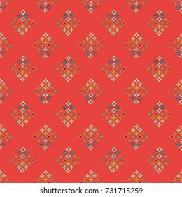 New color seamless pattern with many flower.
