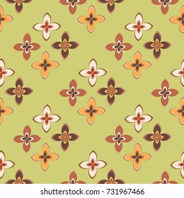 New color seamless pattern with many flower.